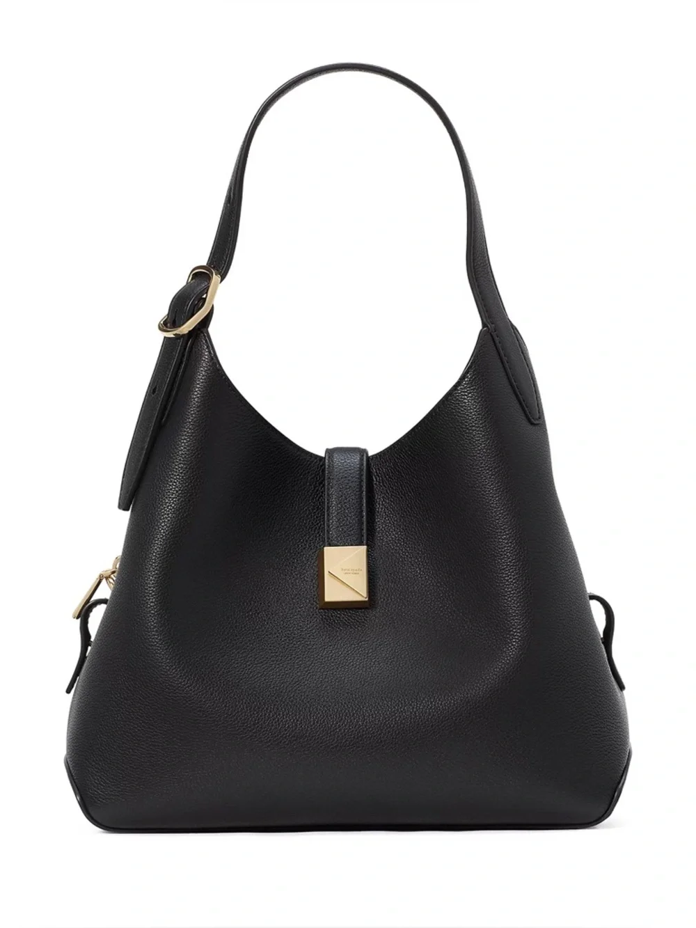 kate spade new york Deco Pebbled Leather Crossbody Tote - Black